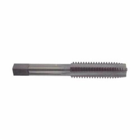 Morse Straight Flute Hand Tap, Series 2021, Imperial, GroundUNF, 1032, Plug Chamfer, 4 Flutes, HSS, Bl 34871